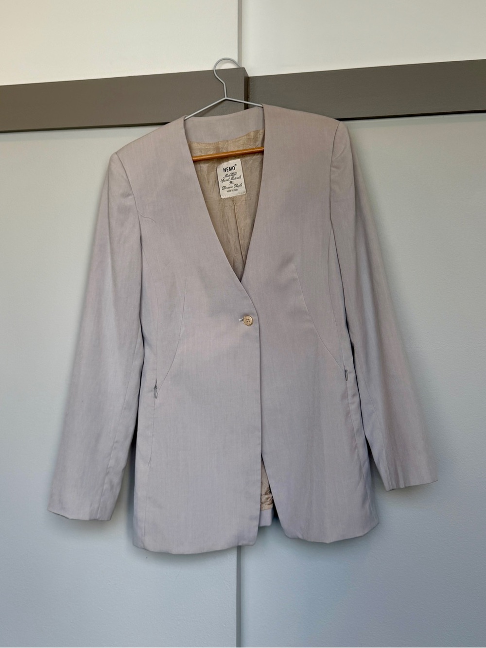 NEMO Made in Italy Light Gray Tailored Blazer IT 42 US 6